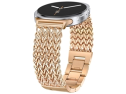 Bracelete Para Samsung Galaxy Watch Ultra - Aço Inoxidável Trançado Em Espinha De Peixe (47mm) - Ouro Rosa