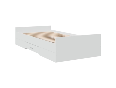 Cama con Cajones VIDAXL Madera Blanco (90x200cm)