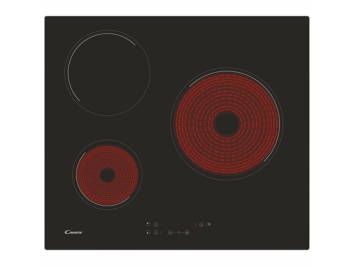 Placa de Vitrocerámica CANDY CH63CC/4U2 (Eléctrica - 60 cm - Negro)