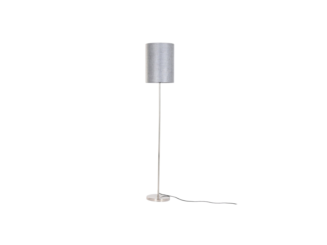 Lampara Pie Poliester Metal Gris 30x30x160cm