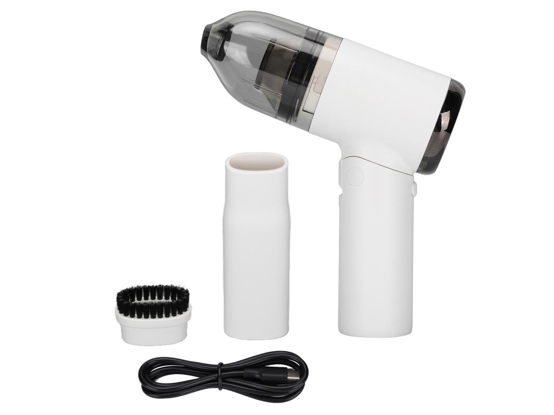 Aspirador De Pó Portátil Para Carro De Alta Potência 70w 5000pa Mini Sem Fio Branco