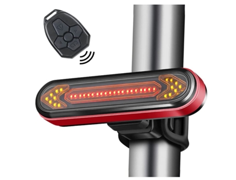 Luz trasera de bicicleta Luz trasera de bicicleta para andar en bicicleta Control remoto inalámbrico Indicador direccional Led Ci-Black ENZONS