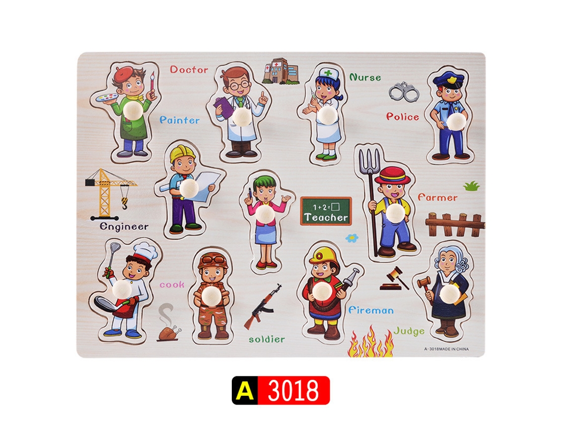 Juego de rompecabezas de profesiones Digitallab AHC5 (edad mínima 3 años)