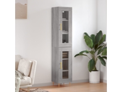 Aparador Alto Madera Contrachapada Gris Sonoma 34,5x34x180 Cm