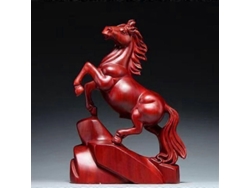 Figura De Caballo De Madera De 14 Cm - Escultura Decorativa Tallada A Mano Para El Hogar