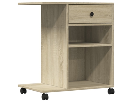 Soporte para impresora con ruedas roble Sonoma VIDAXL (60x40x68,5 cm)