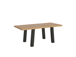 Mesa extensible 90x180/230 cm Svalen Roble Pelado Patas Antracita Itamoby