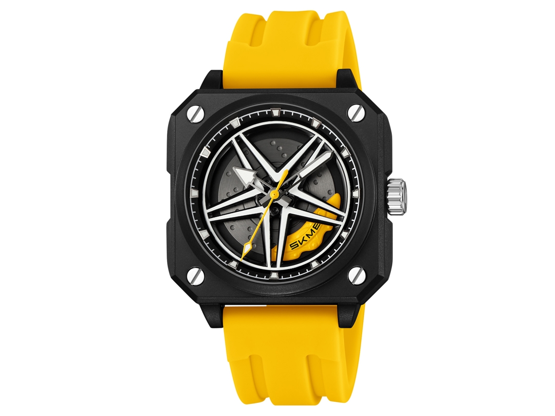 Reloj Skmei 2362 Rueda Coche Con Llanta Giratoria Cuarzo Impermeable 3atm