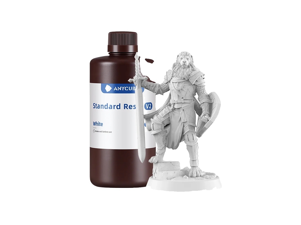 Resina Anycubic Standard V2, 10 kg de volumen, alta resistencia y durabilidad, 10 kg, color blanco OEM