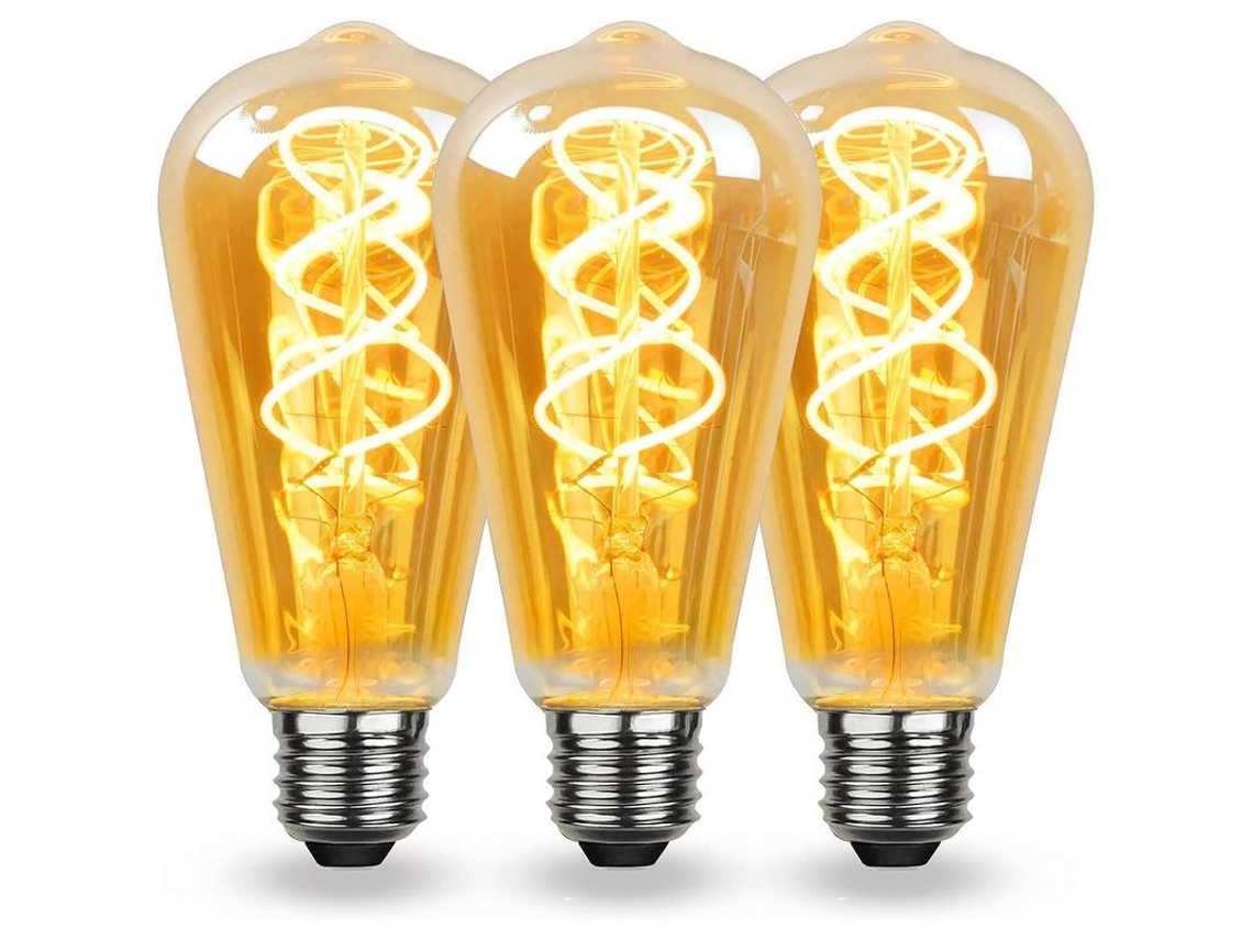 2026altiro-bombilla Led E27 De Cerámica Con Espiral Retro, Regulable, 4w, Luz Blanca Cálida, Luz Suave Para Salón Y Dormitorio.