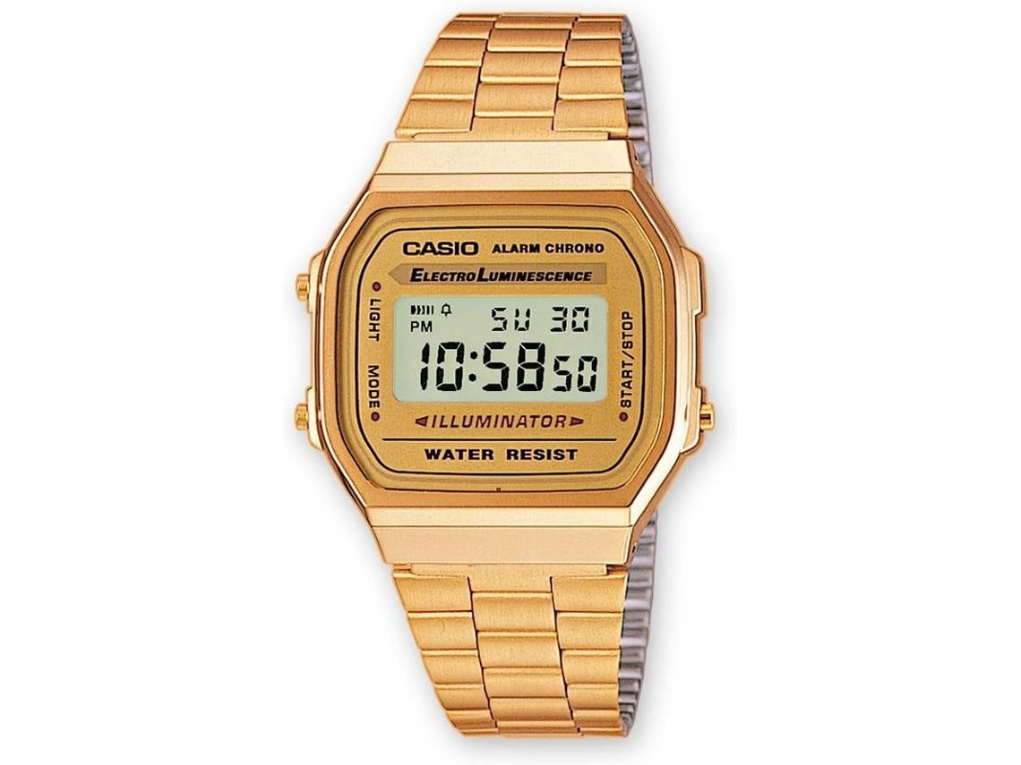 Reloj Digital de Mujer CASIO Vintage Dorado Acero Inoxidable Resina Worten.es