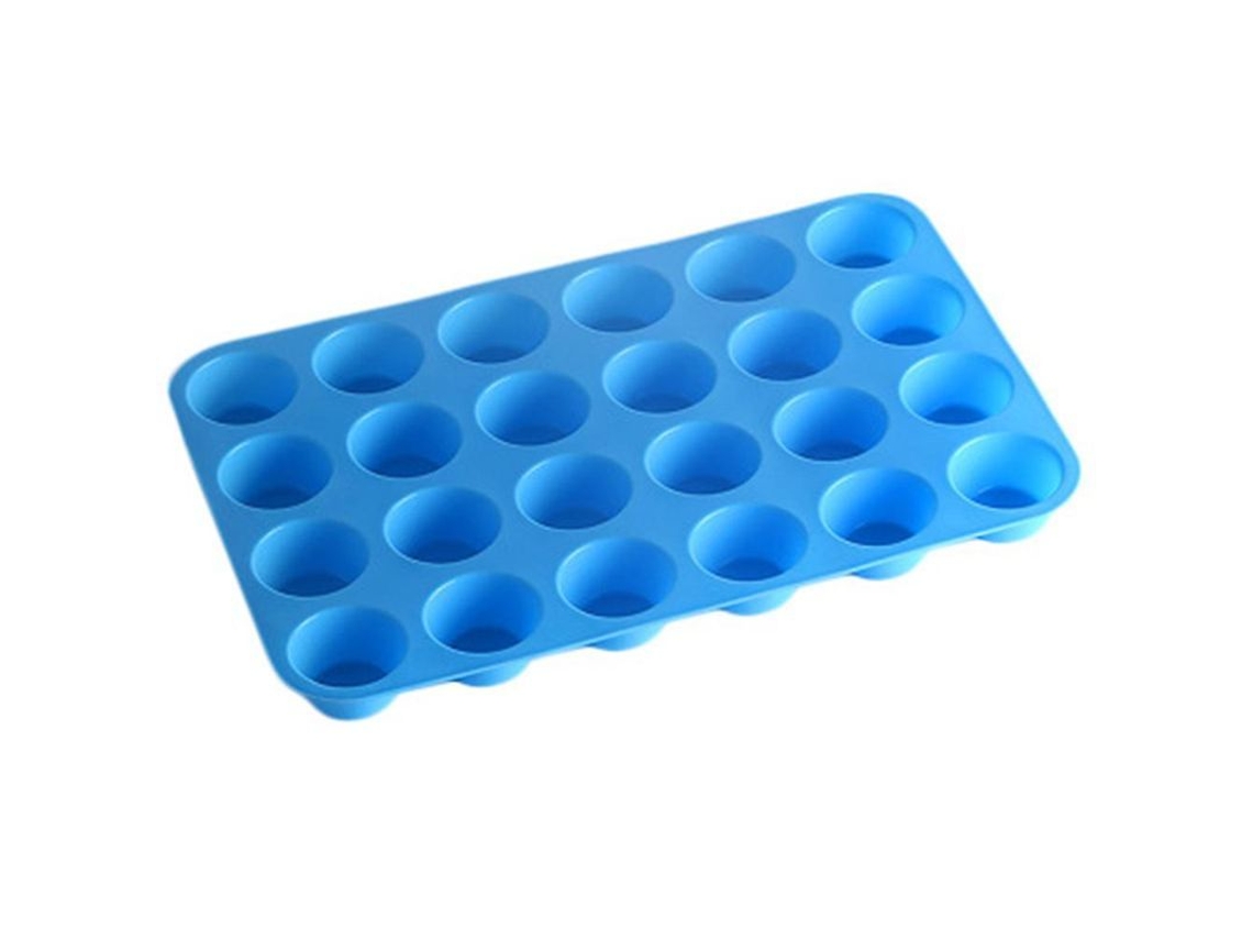 Molde De Silicona Antiadherente Para Mini Magdalenas Y Cupcakes, 24 Unidades, Sin Bpa, Apto Para Lavavajillas.
