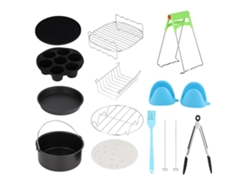 Kit Universal De Accesorios Para Freidora De Aire De 7 Pulgadas Con 12 Piezas, Incluyendo Molde Para Pasteles Y Cesta.