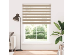 Maison Exclusive - Estor Cebra Marrón Arena Tejido Ancho 160,9 Cm Poliéster