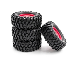Neumáticos De Goma Para Coches Rc Crawler Con Llantas Para Coches Rc A Escala 1/10 Traxxas Trx-4 Axial Scx10 90046 90047 Cc10