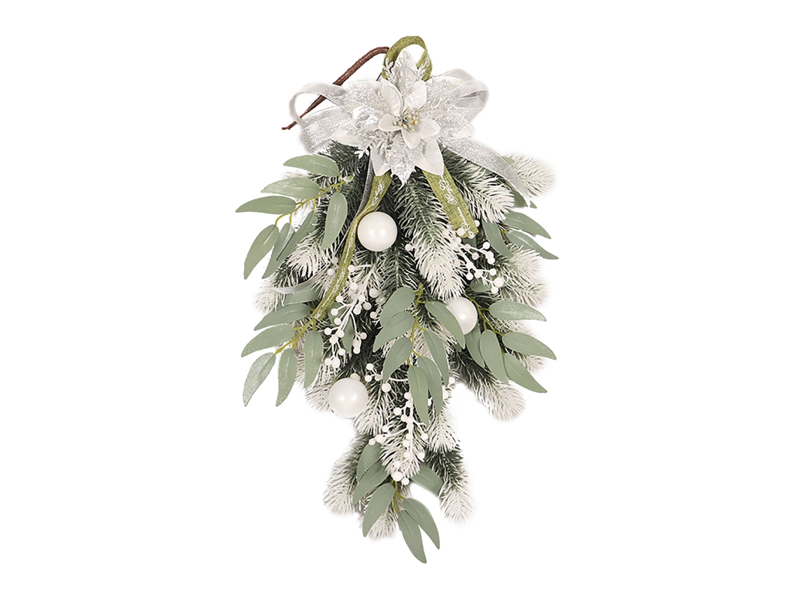 Árbol de Nochebuena blanco colgante en material PE