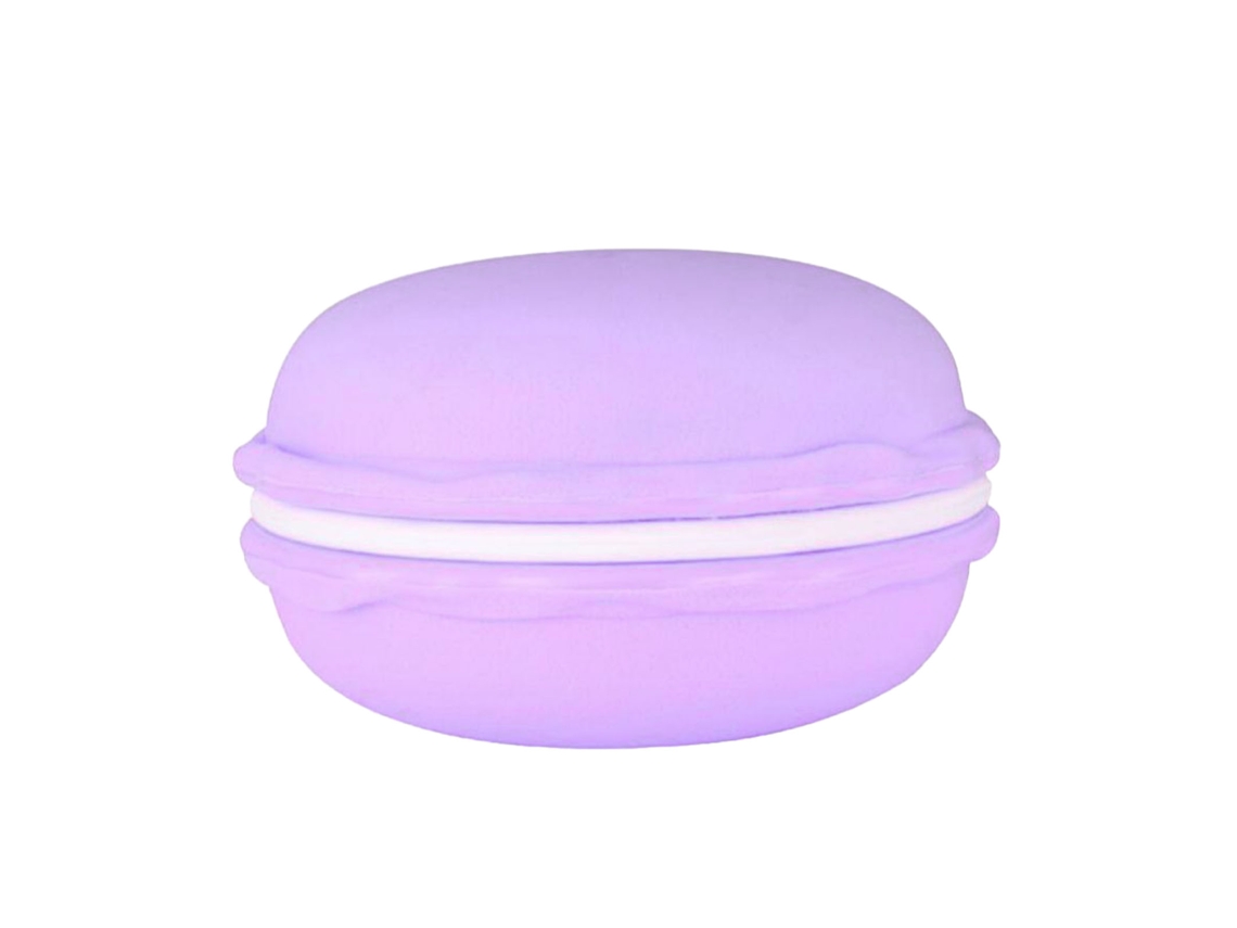 Joyero Macaron Mini Plástico Lindo Estuche Multifuncional Para Collares Pendientes Púrpura Claro