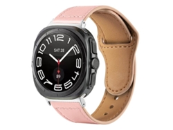 Correa de cuero para Samsung Galaxy Watch Ultra con hebilla invertida y remache FWINL (47 mm)