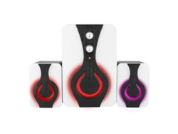 Subwoofer Con Luz Rgb Activa Altavoz Para Pc De Escritorio Con Cable Usb Negro Blanco