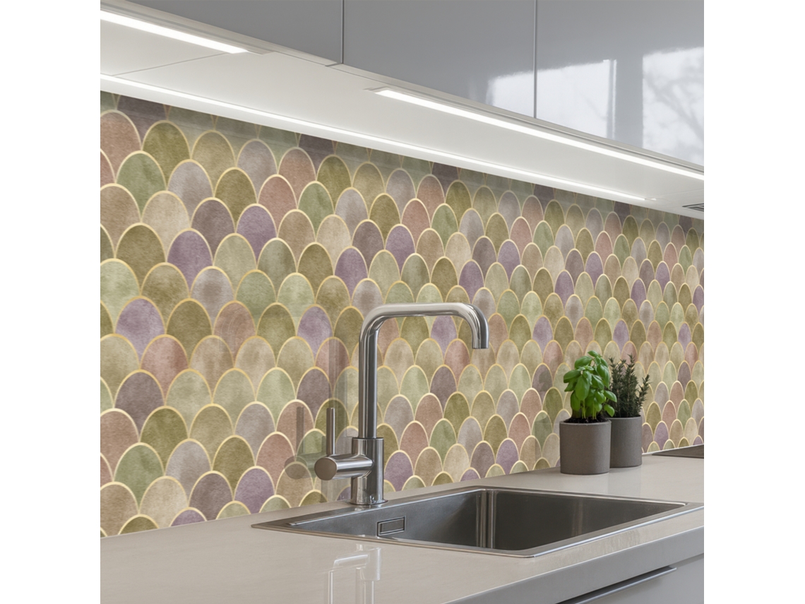 Paneles de protección contra salpicaduras para cocina Soft Kitchen Splash - Dorados - Coloridos 500x60 cm