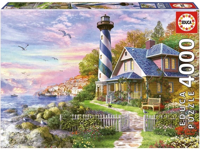 Puzzle 2D EDUCA Faro en Rock Bay (Edad Mínima: 12 - 4000 Piezas)