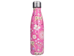 Botella térmica de acero inoxidable, 500 ml, para deportes, resistente a los arañazos, rosa | Sin marca
