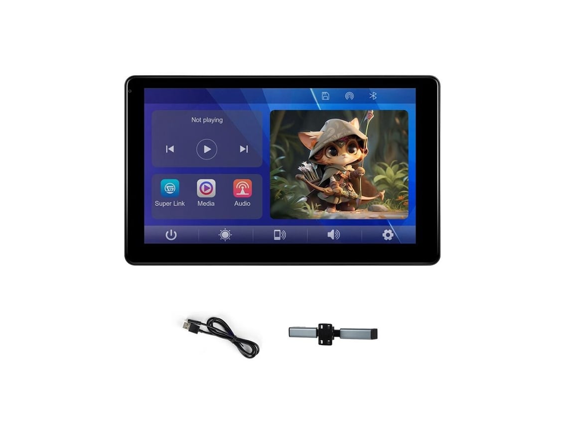 Monitor Multifuncional De 9 Pulgadas Para Reposacabezas De Coche, Reproductor De Vídeo Con Pantalla Táctil Ips Y Compatible Con Carplay Y Android Au