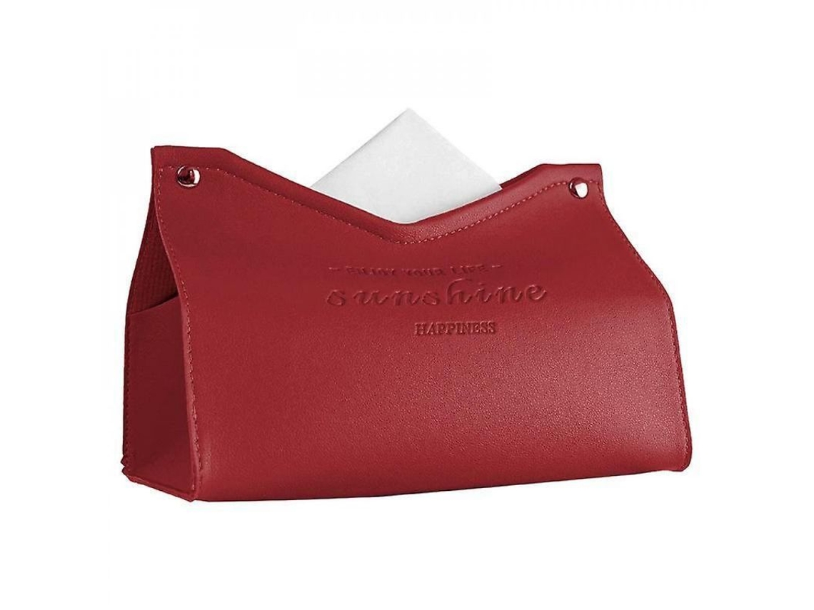 2026-caja De Pañuelos De Cuero Pu Para Hotel Hogar Sala Resistente Al Agua Antideslizante 22x12.8x14cm 22×12,8×14 Cm Rojo