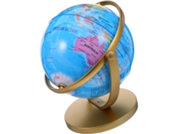 Globo Terráqueo Giratorio De Escritorio Con Soporte, Mapa Geográfico Azul En Inglés Para Adolescentes, Decoración