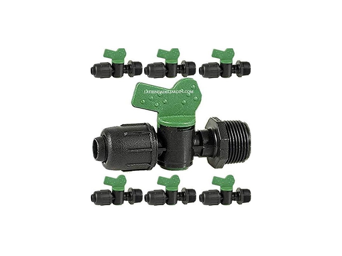 Pack 10 X Llave De Paso Cinta Goteo 16Mm X 1/2 SUINGA