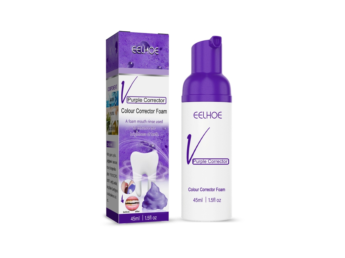 Mousse blanqueadora dental, tono púrpura V34