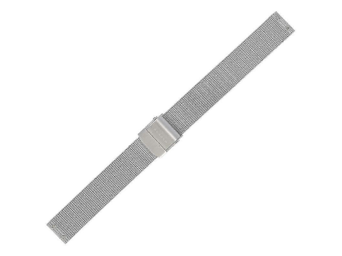 Charm para correa de reloj de acero inoxidable plateado de 14 mm