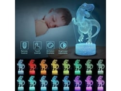 2026-luz De Ilusão 3d De Dinossauro Linjou, Luz Noturna Para Crianças Com 16 Cores Mudáveis E Controle Remoto