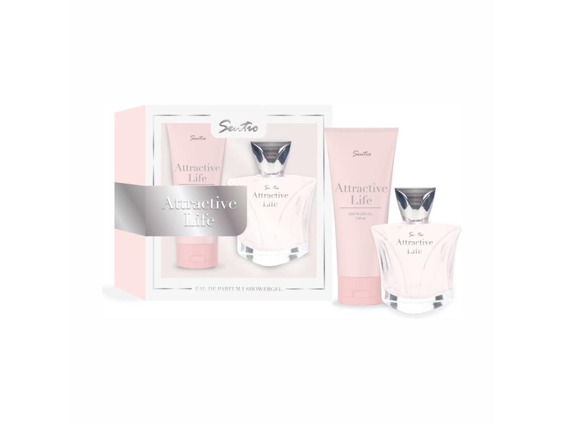 Set de regalo de gel de ducha Atractivo Vida 150 ml Eau De Parfum 100 ml Sentio