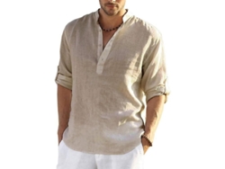 2026-camisa De Lino Manga Larga Para Hombre, Casual De Algodón Y Lino, Tallas S-5xl, Nueva Con Envío Gratis