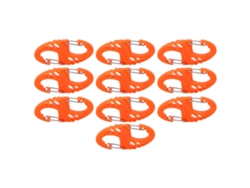 10pcs Mosquetones S Y 8 Forma Clip De Portachaves Desmontable Rápido Para Mochila Molle Exterior Naranja