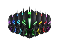 Teclado y ratón para juegos (iluminación LED de colores, conexión USB)
