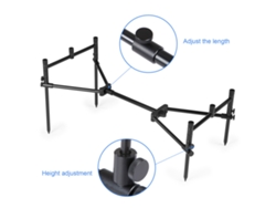 Soporte Desmontable Para Caña De Pescar Con Barra De Sujeción, Estuche Plegable Retráctil Y Bolsa De Transporte.