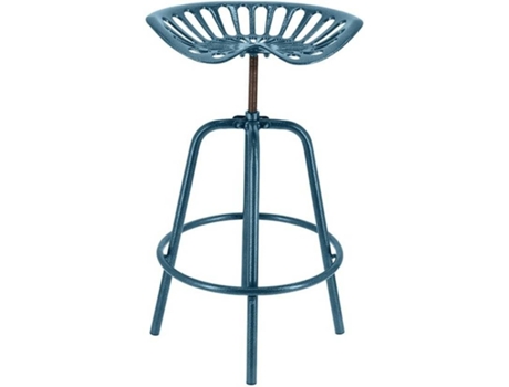 Taburete ESSCHERT DESIGN con forma de asiento de tractor azul