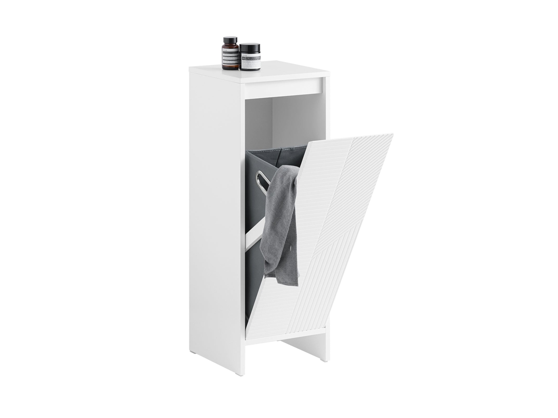 Sobuy Bzr154-w Mueble Para Ropa Sucia Canasto Para La Colada Blanco 30 X 30 X 87 Cm