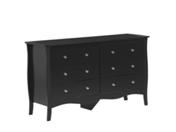Cómoda BELIANI Winchester de MDF Negro 130x40x75