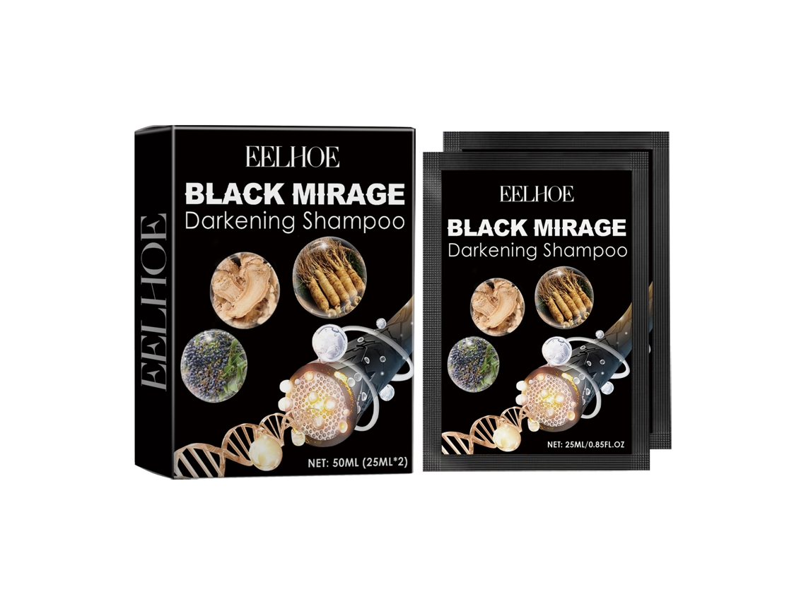 El champú Eelhoe Ginseng Polygonum nutre el cabello oscuro.
