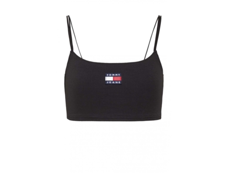 Blusa TOMMY JEANS Algodón Mujer (L - Negro)