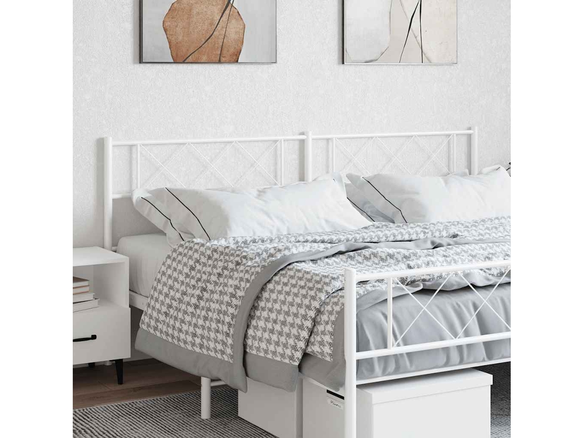 Cabecero De Metal Blanco 180 Cm