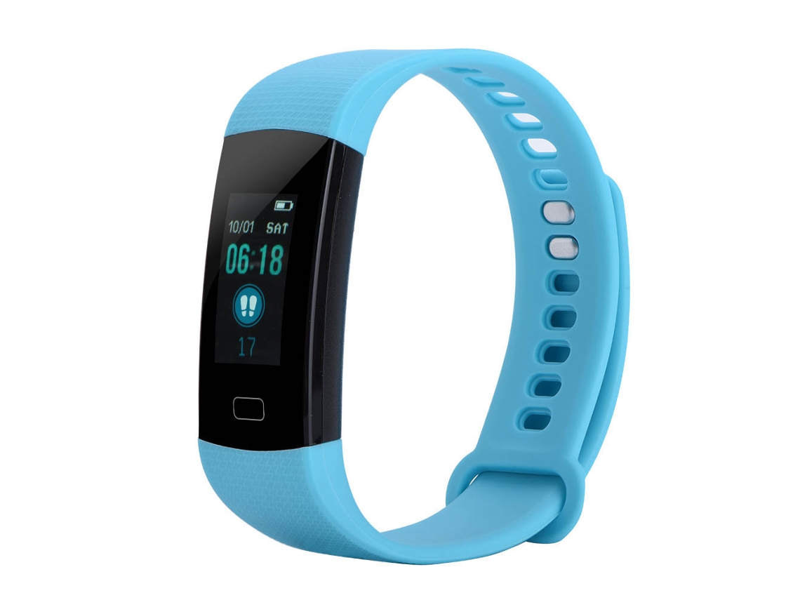 Monitor De Actividad Física Pulsera Inteligente Inalámbrica Bluetooth Monitor De Frecuencia Cardíaca Azul Claro