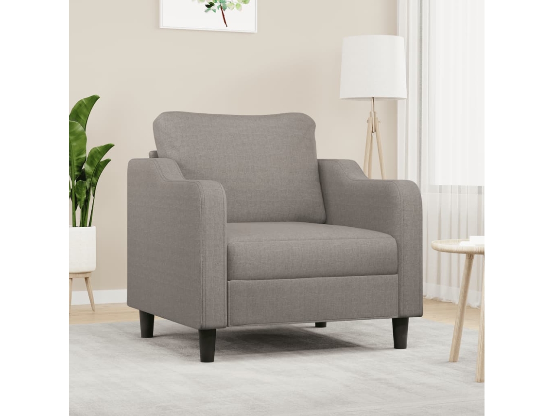Sillón De Salón | Silla | Sillón De Tela Gris Taupé 60 Cm Wsd603241
