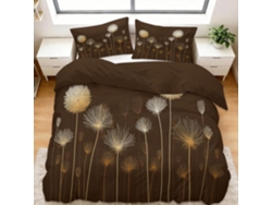 Juego Ropa Cama Funda Nórdica Negra Estampado Almohada Funda Juego 90x190 Cm 65x65 90 X 190 65