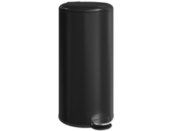Cubo De Basura Negro De 30 Litros Con Pedal, Tapa, Cubo Interior Y Mecanismo De Cierre Suave.