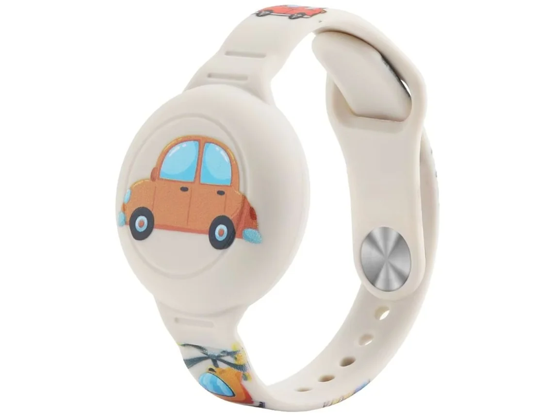 Pulsera infantil con localizador global, sin cuota mensual | Seguridad infantil | Localizador de silicona ajustable para niños | Blanco