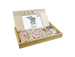 Juego De Madera Bio Toys - La Escuela De Las Palabras (bilingüe Fr-en)